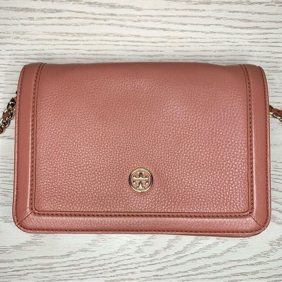 Tory Burch Landon Pebbled Leather Crossbody Combo Bag Chain Adjustable Strap - Picture 2 of 11